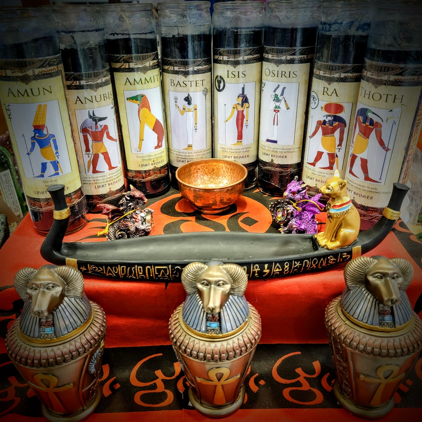 Egyptian Isis Alter Candle