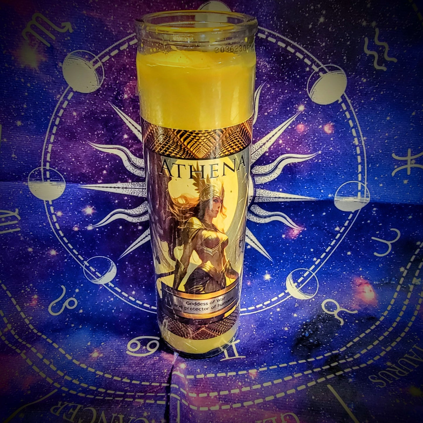 Greek Goddess Athena Lightbringer Alter Candle