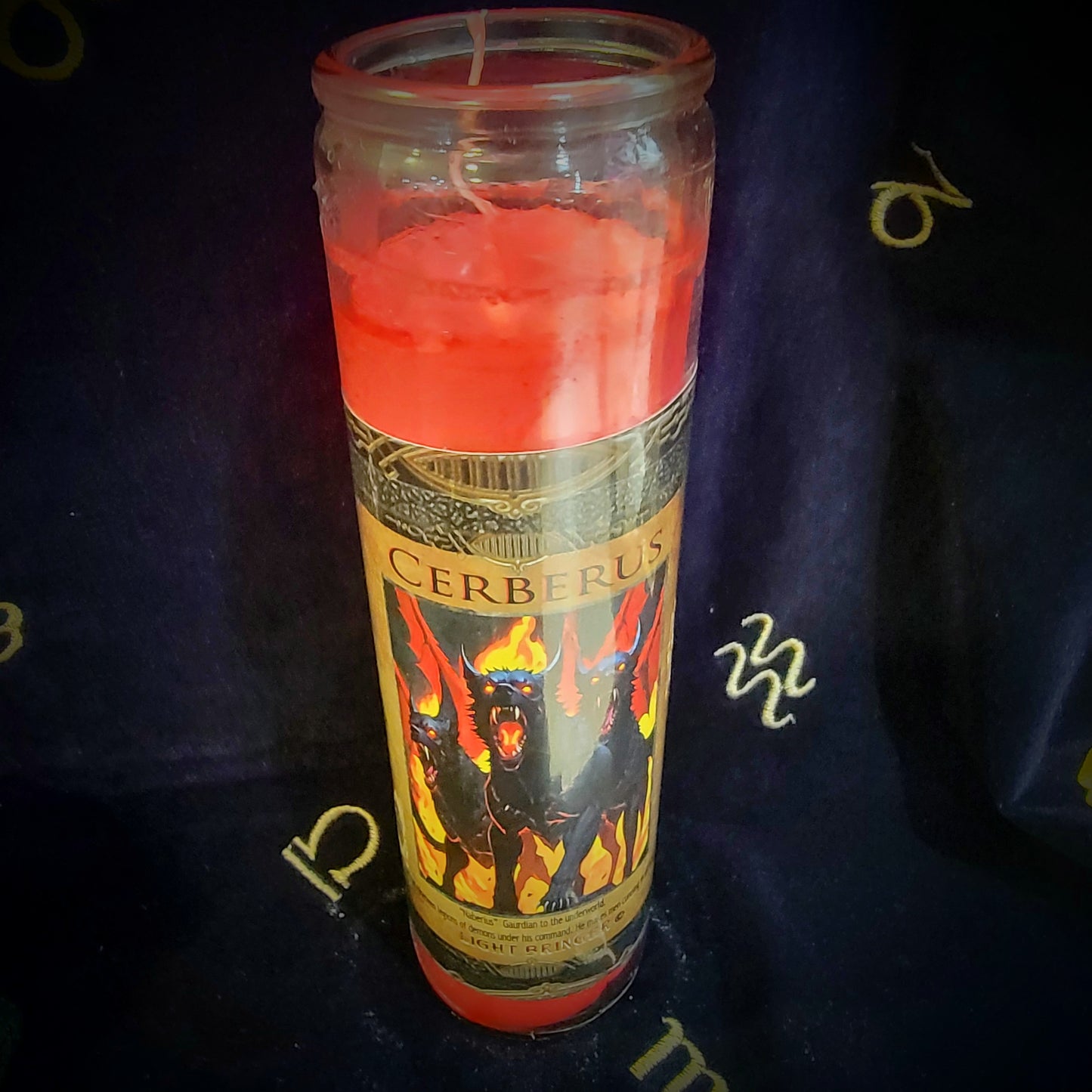 Fallen Angel Cerberus Lightbringer Alter Candle