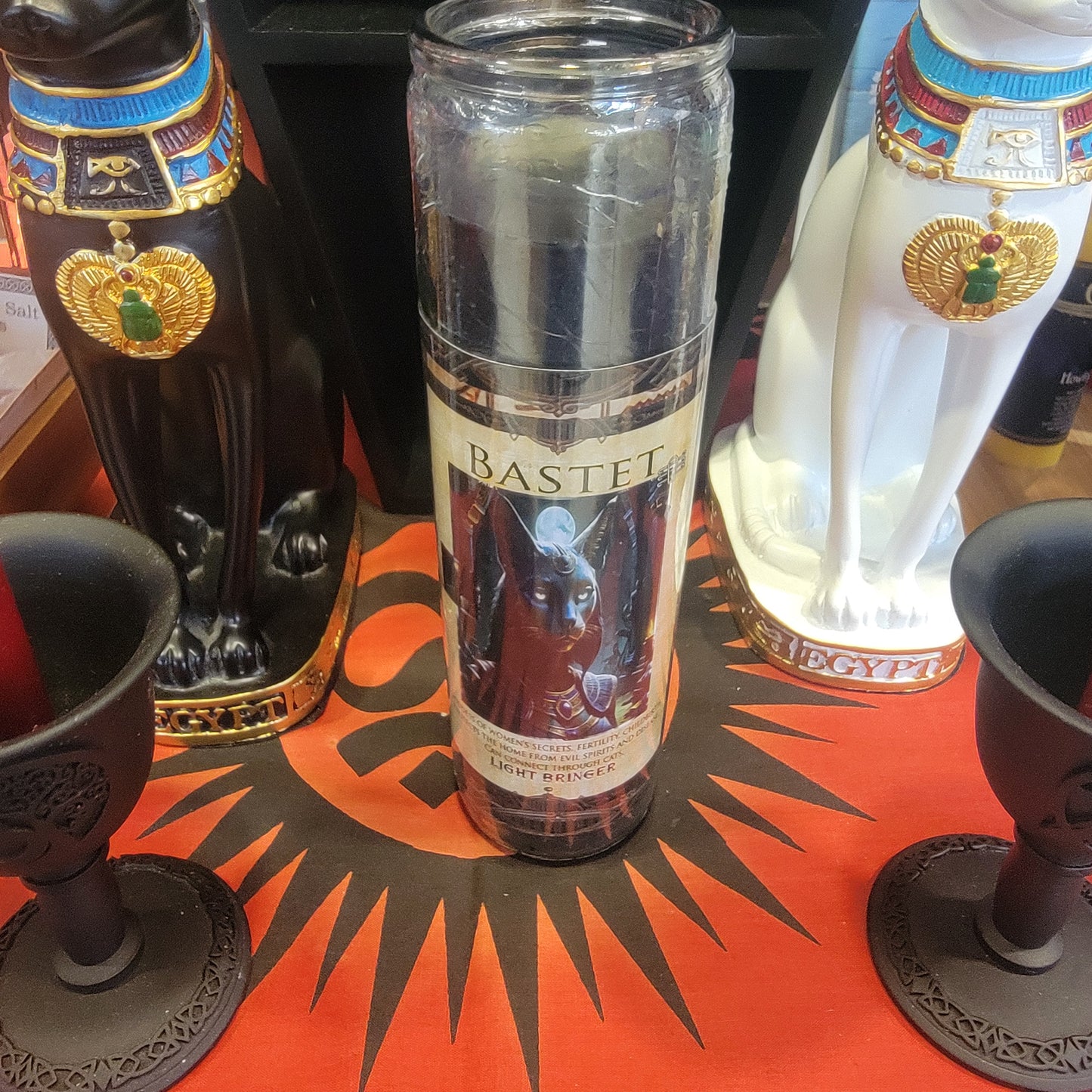 Egyptian Goddess Bastet Alter Candle