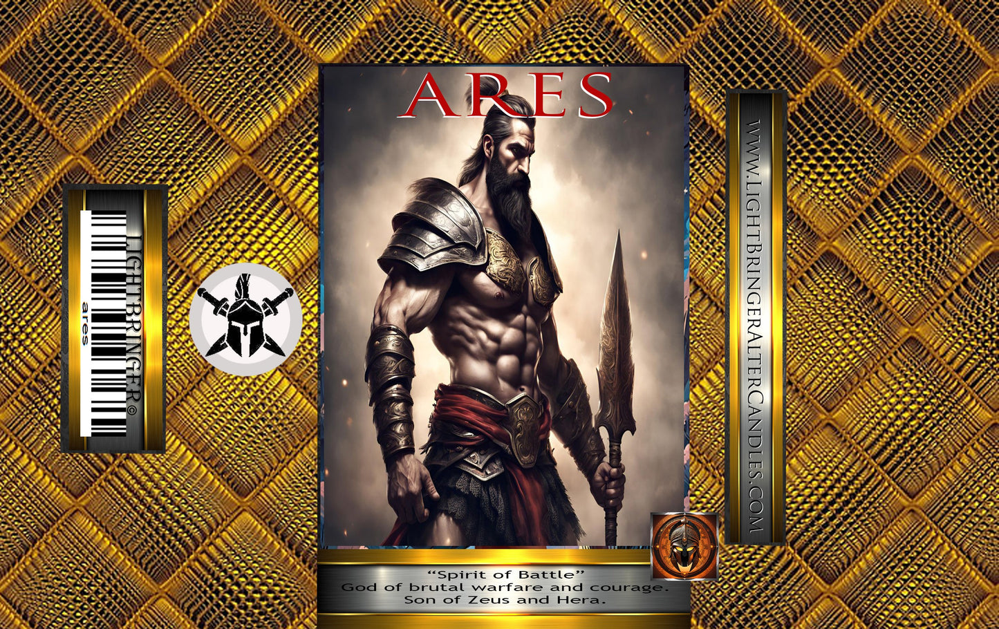 Greek God Ares Lightbringer Candle