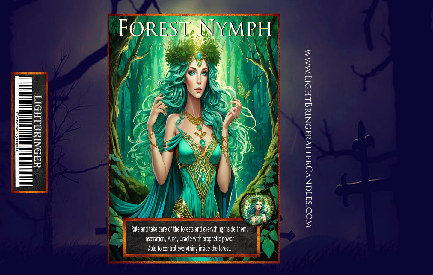 Mythical Forest Nymph Lightbringer Alter Candle