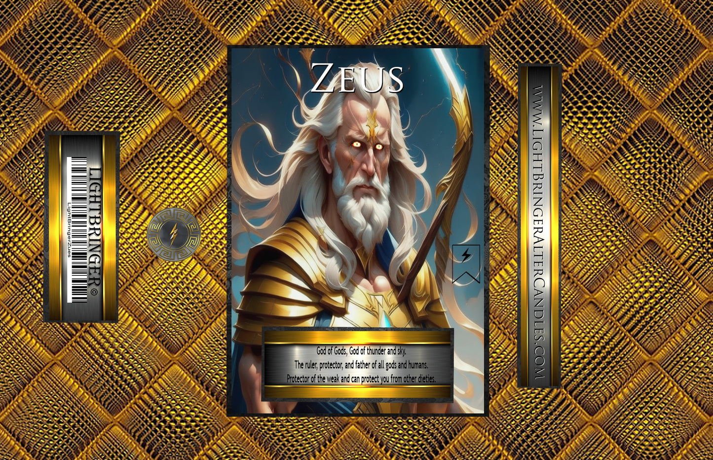 Greek God Zeus Alter Candle