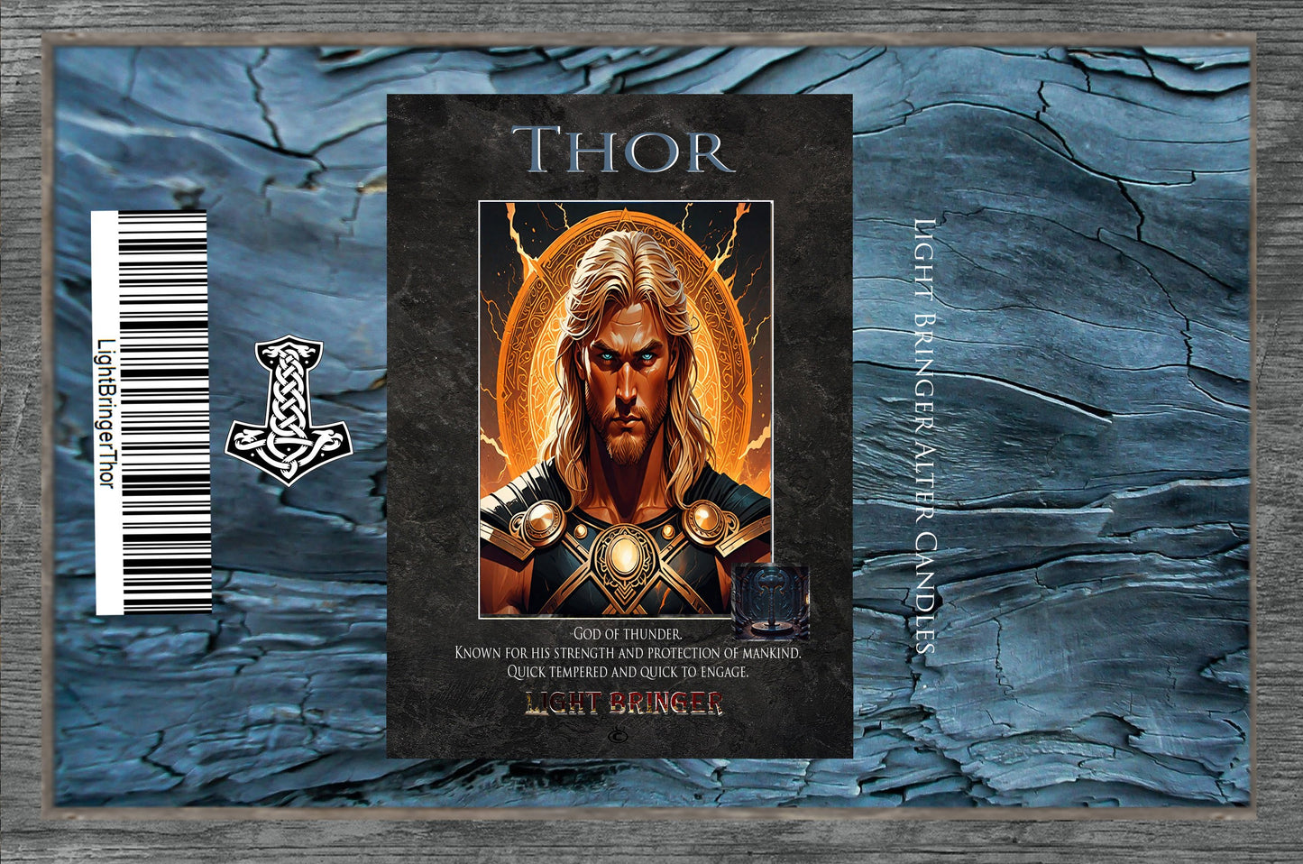 Norse God Thor Alter Candle