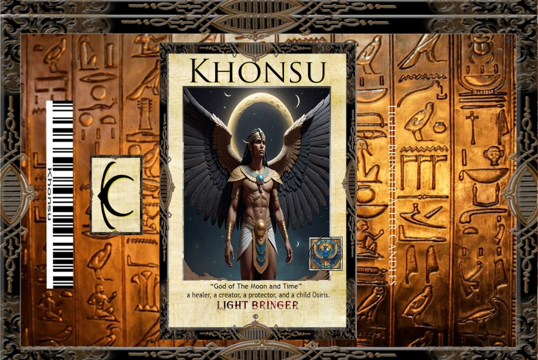 Egyptian God Khonsu Lightbringer Altar Candle