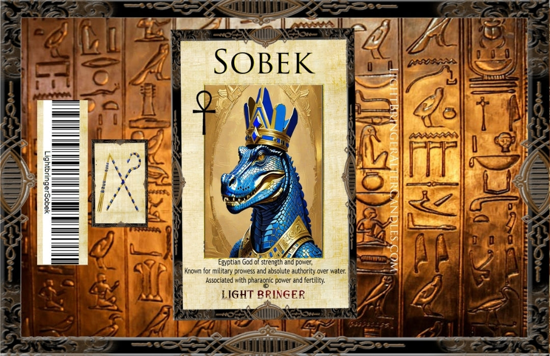 Egyptian God Sobek Lightbringer Altar Candle