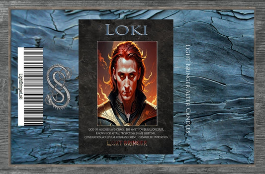 Norse God Loki Alter Candle