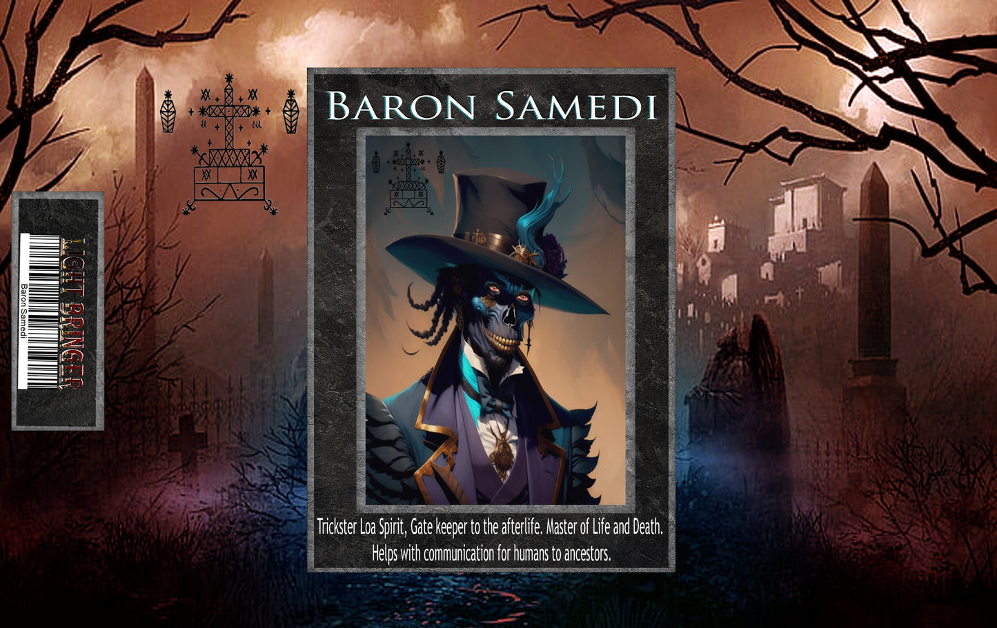 Voodoo Baron Samedi Lightbringer Alter Candle