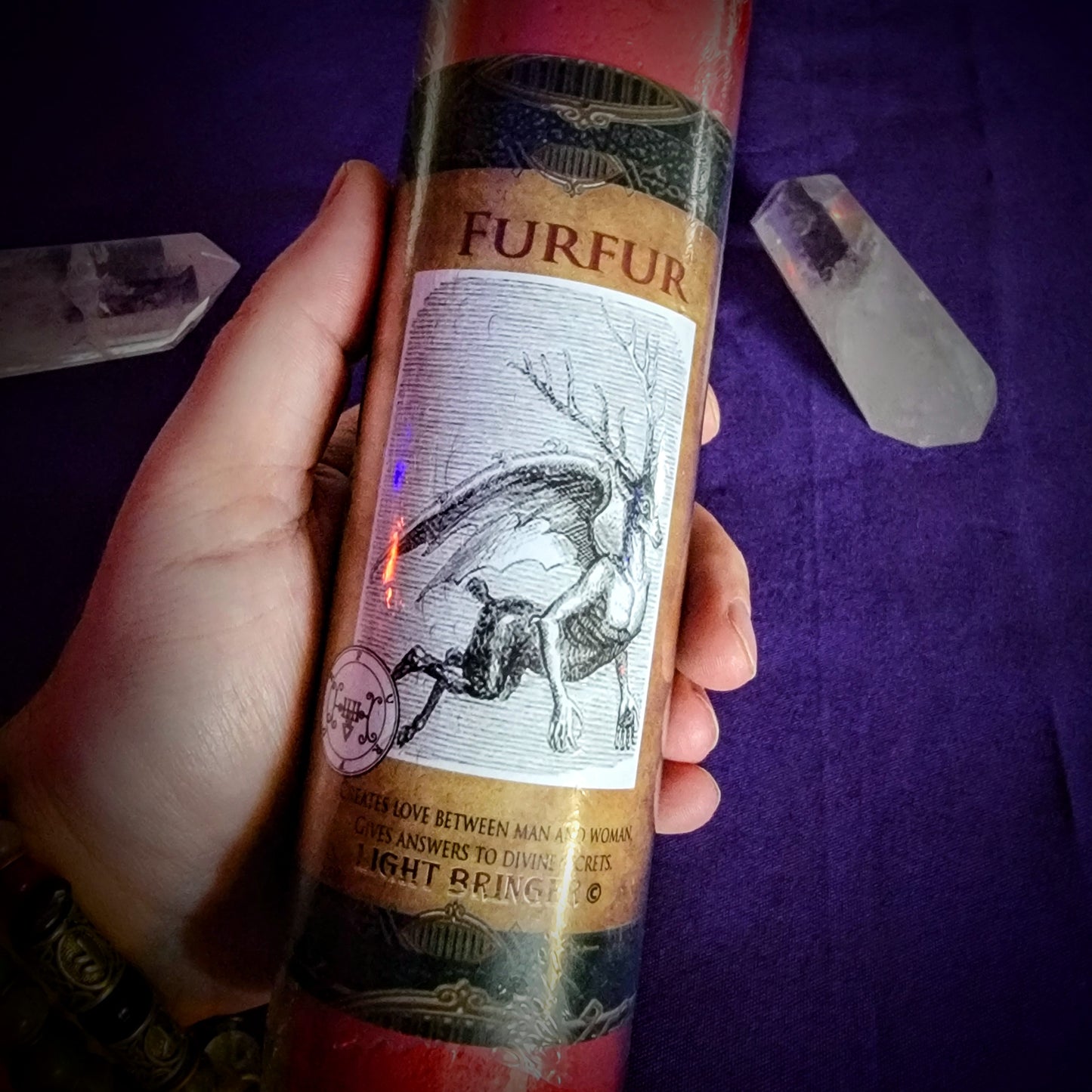 Fallen Angel Furfur Alter Candle