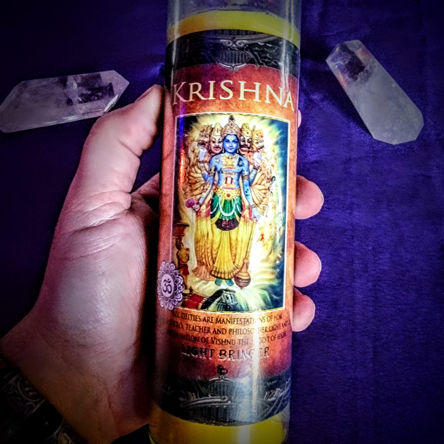 Hindu Krishna Alter Candle