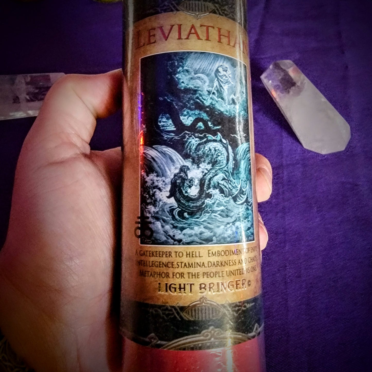 Fallen Angel Leviathan Alter Candle