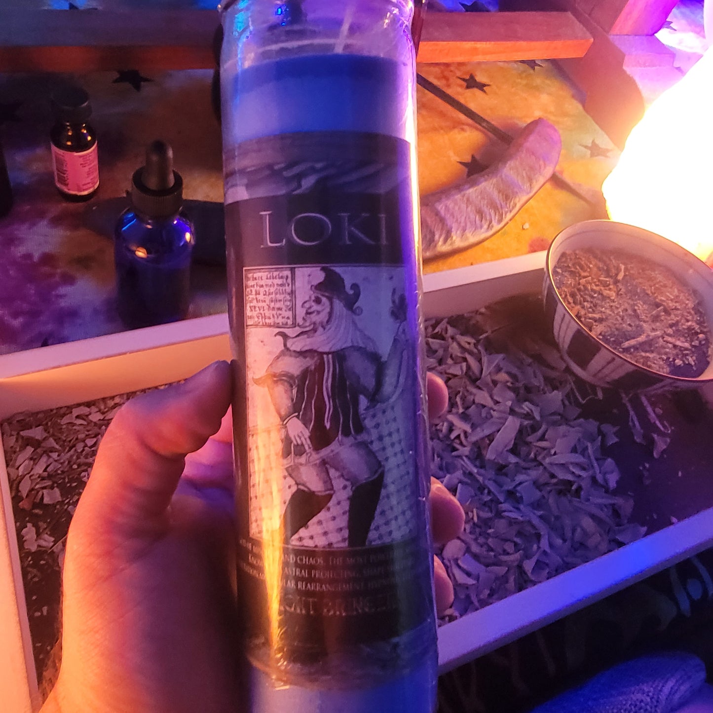 Norse God Loki Alter Candle